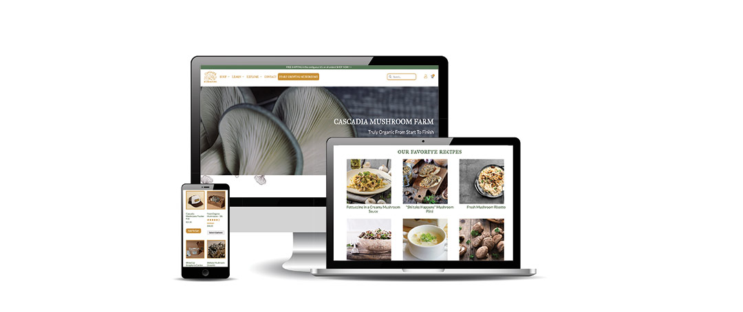 cascadia mushrooms website redesign