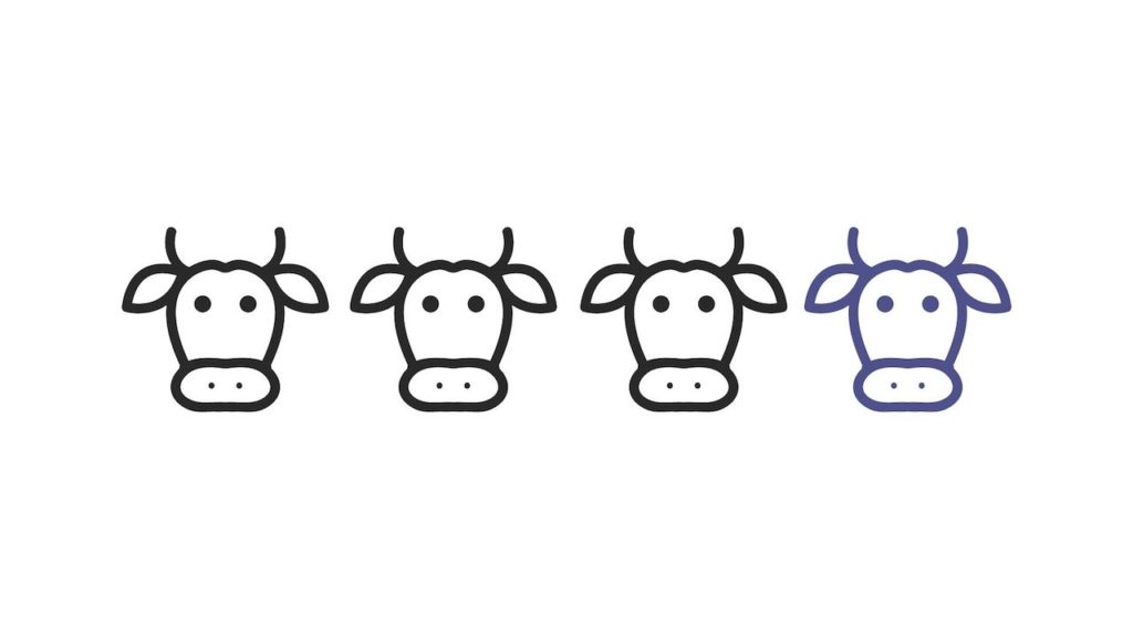 Product differentiation helps your brand stand out, like a purple cow